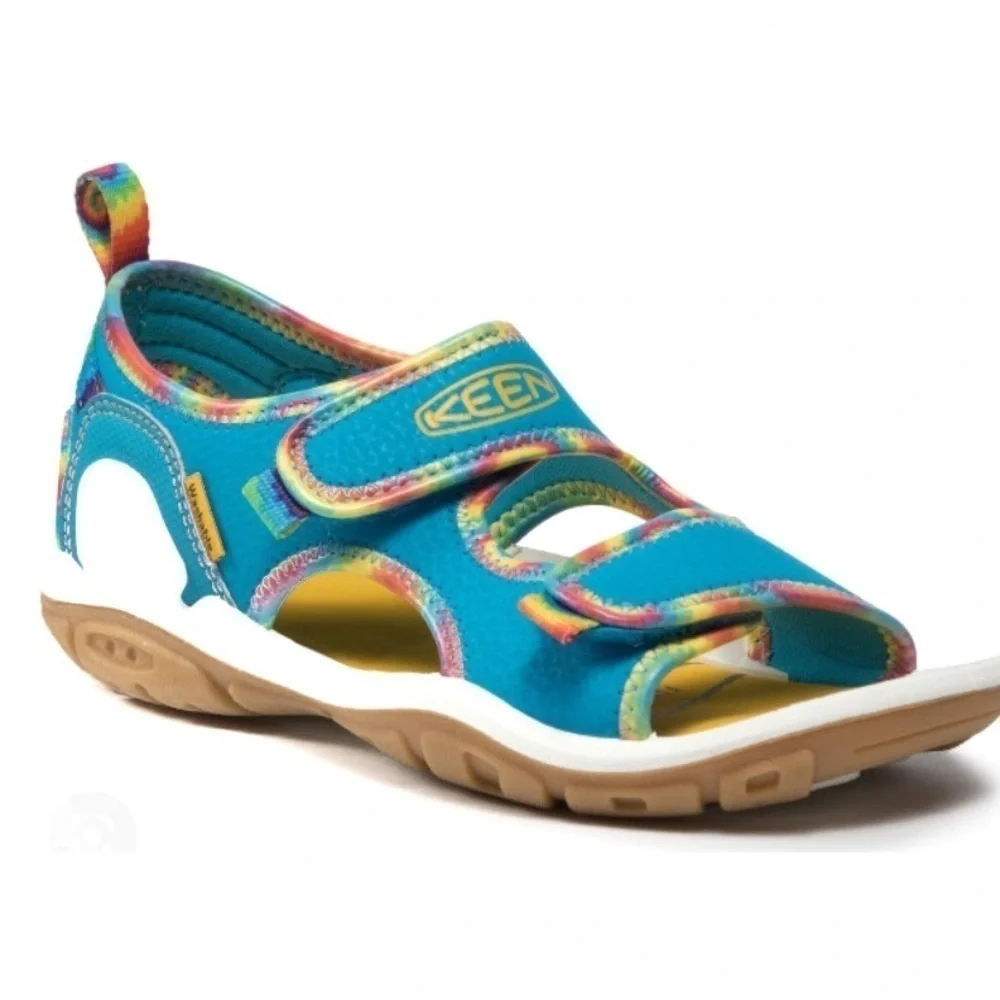 Keen x Knotch Creek blue tie dye water sandals size 4 NWOB